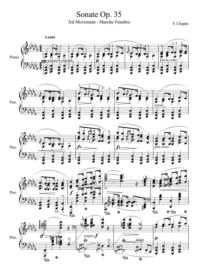 Sonata Op. 35 No. 2: Marcia funebre