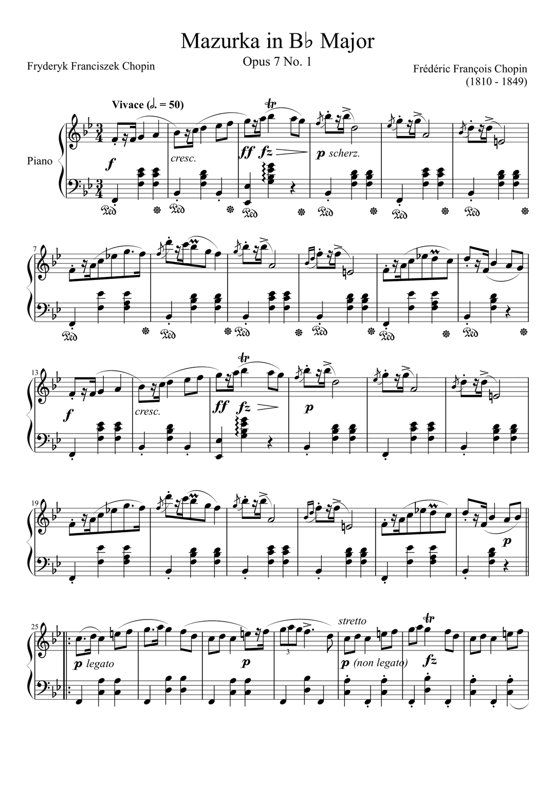 Mazurca Op. 7 No. 1