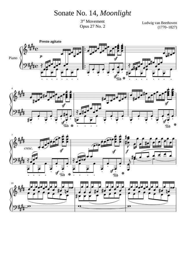 Moonlight Sonata (3rd Movement)