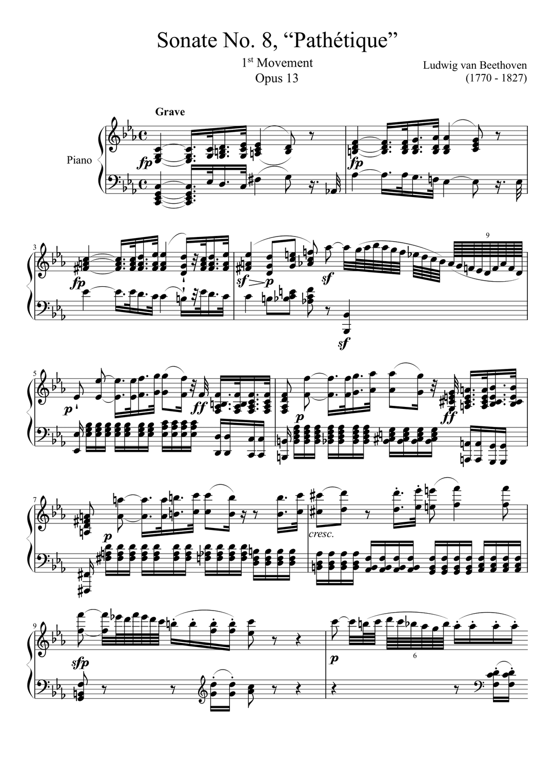 Sonata No. 8 Op. 13: I. Grave
